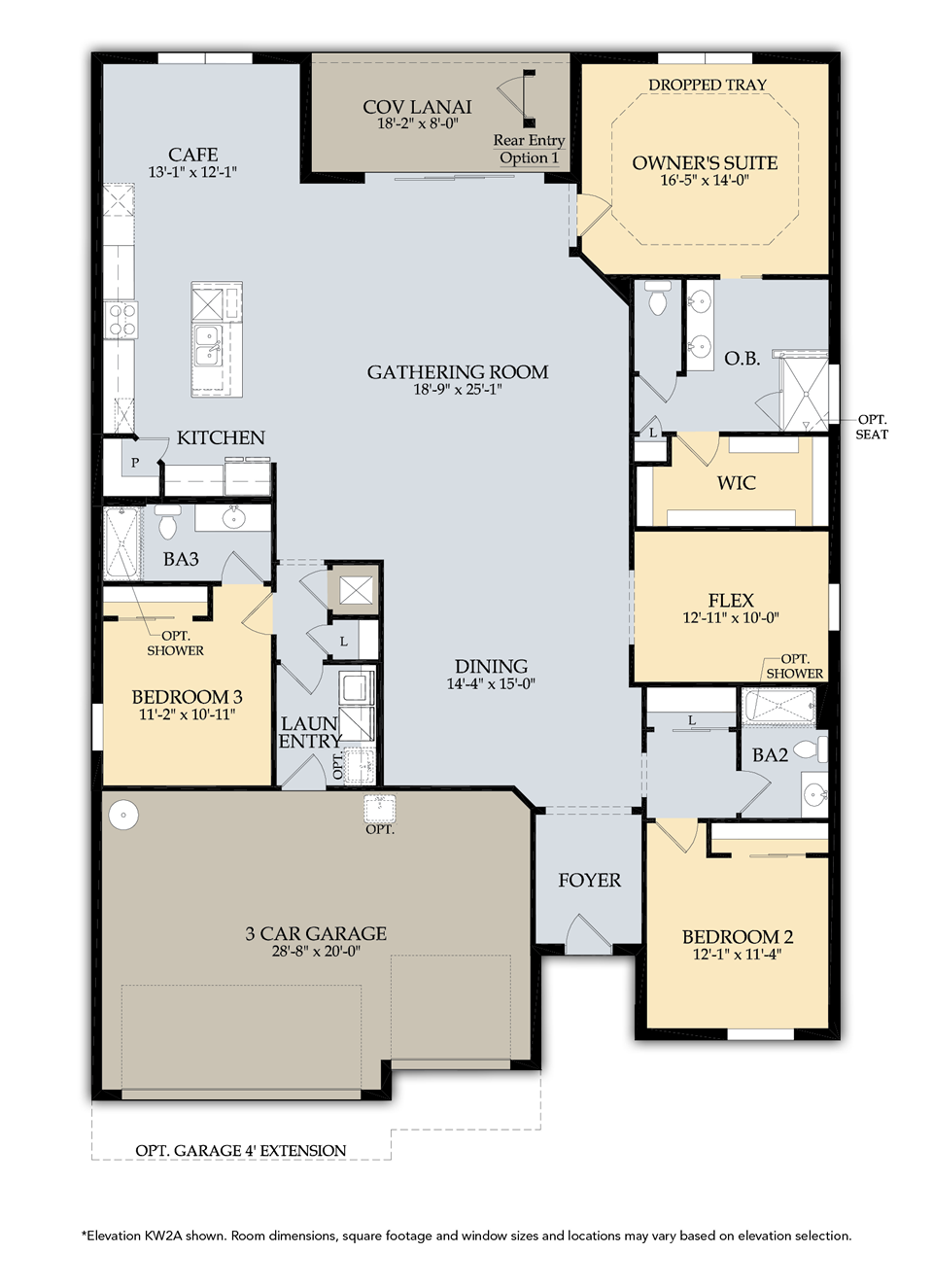 Infinity Floor Plan in Camden Square, Fort Myers, by Pulte, 2,634-3,639 Square Feet, 3-5 Bedrooms / 3-4 Bathrooms, 1-2 Story Home